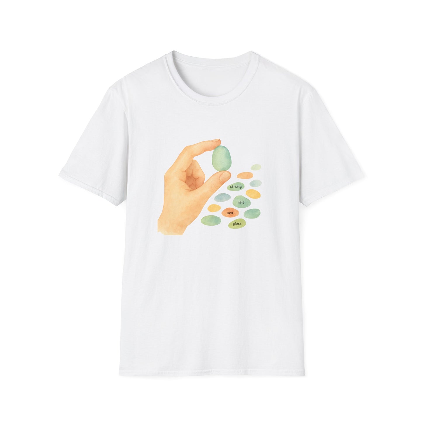 Strong Like Sea Glass Tee – Inner Strength & Ocean Kindness T-Shirt