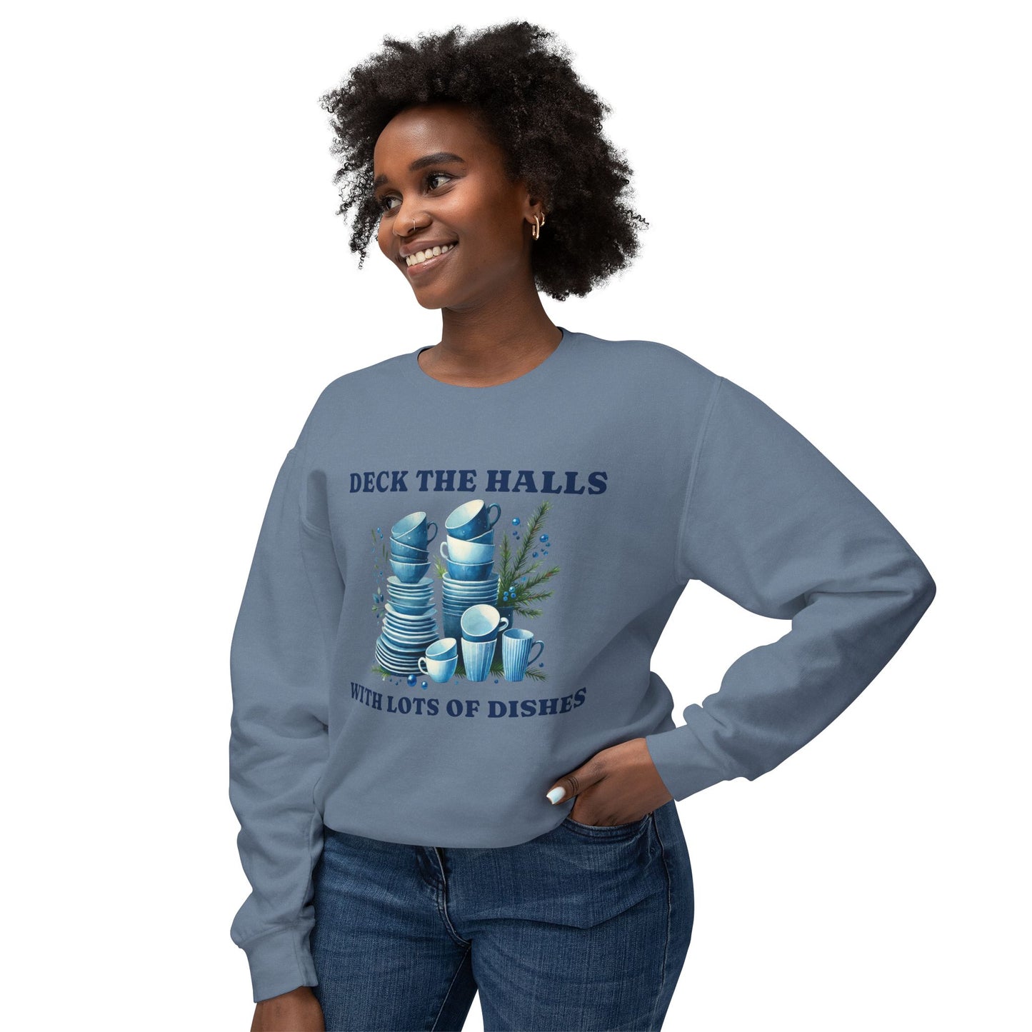 Deck the Halls with Lots of Dishes Sweatshirt – Christmas Dinner Inspired Unisex Crewneck | Nine Scoops