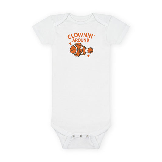 Clownin’ Around Organic Clownfish Baby Onesie® – Cute Ocean-Themed Bodysuit