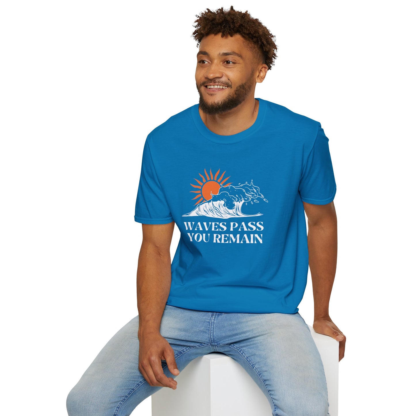 Waves Pass, You Remain Tee – Ocean-Inspired Self-Care Unisex T-Shirt