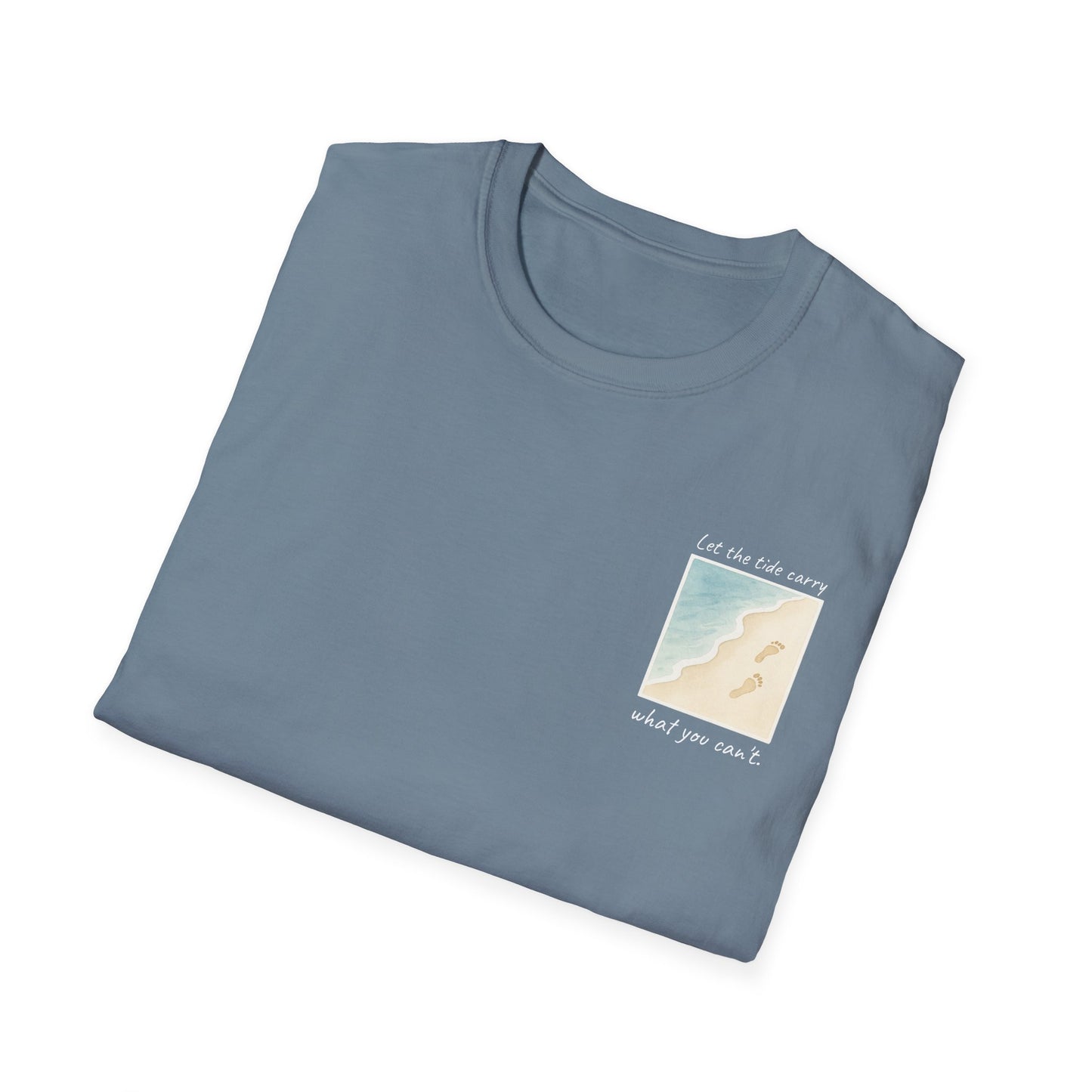 Let the Tide Carry It Tee – Beach Walk Mindfulness Unisex T-Shirt