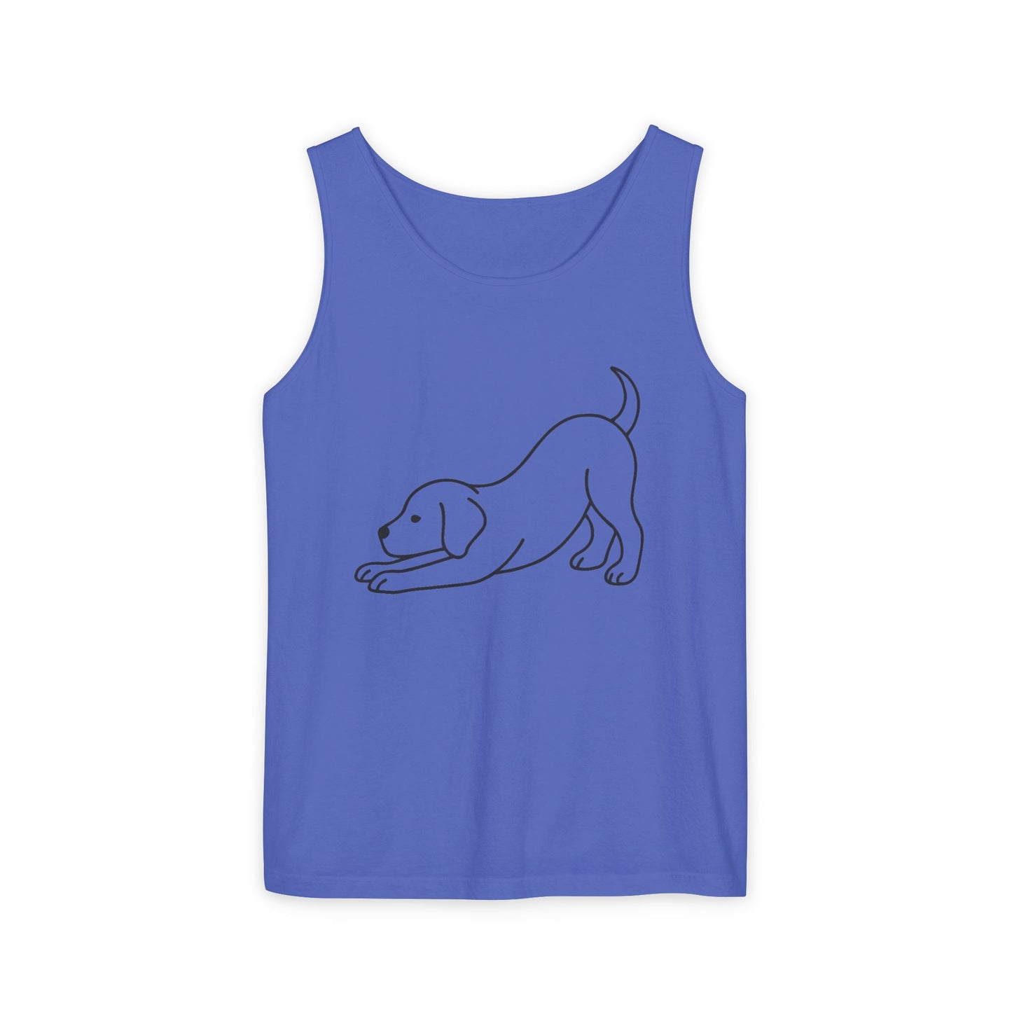 Puppy Pose Yoga Tank – Unisex Garment-Dyed Comfort Top