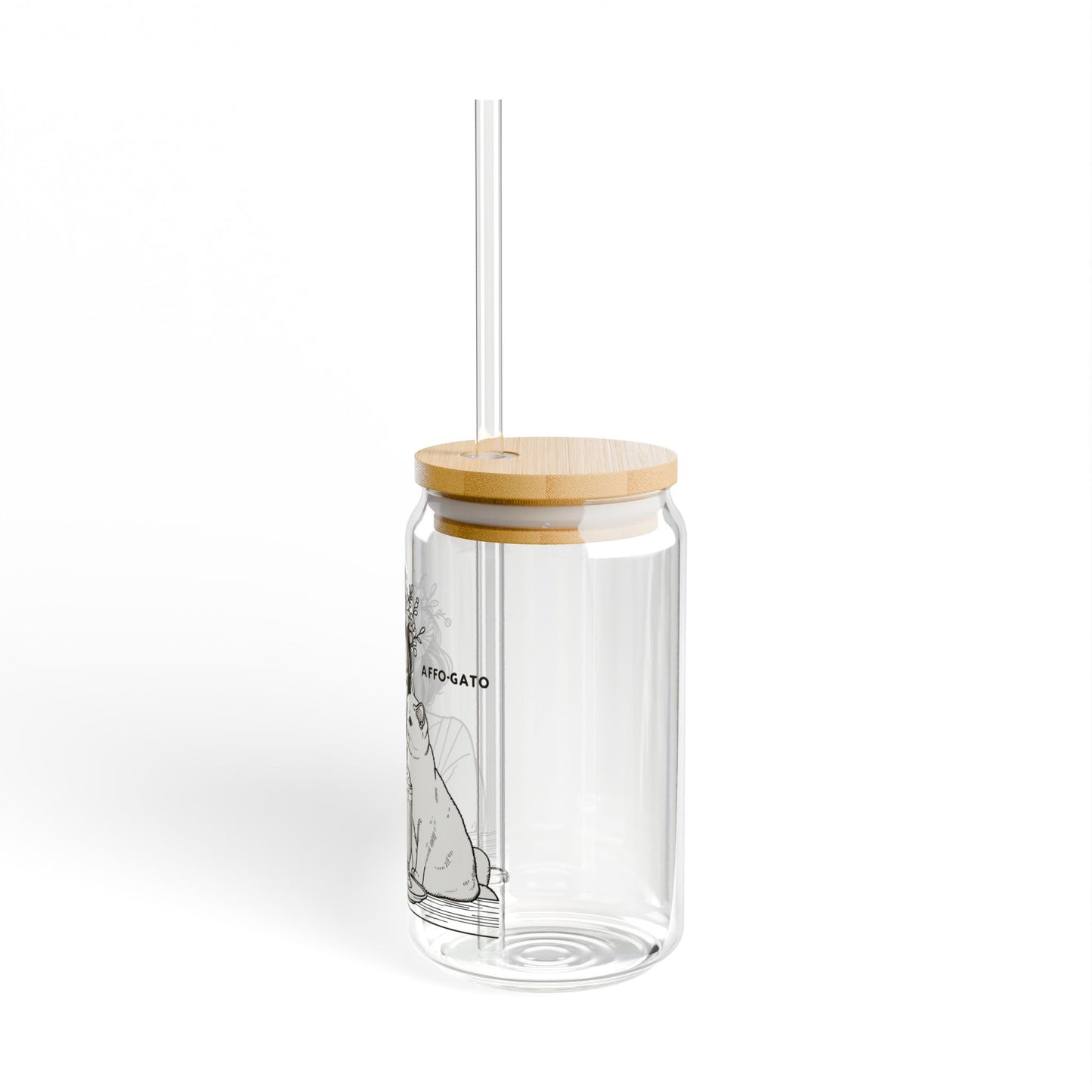 Affo-Gato 16oz Sipper Glass – For Coffee and Cat Lovers