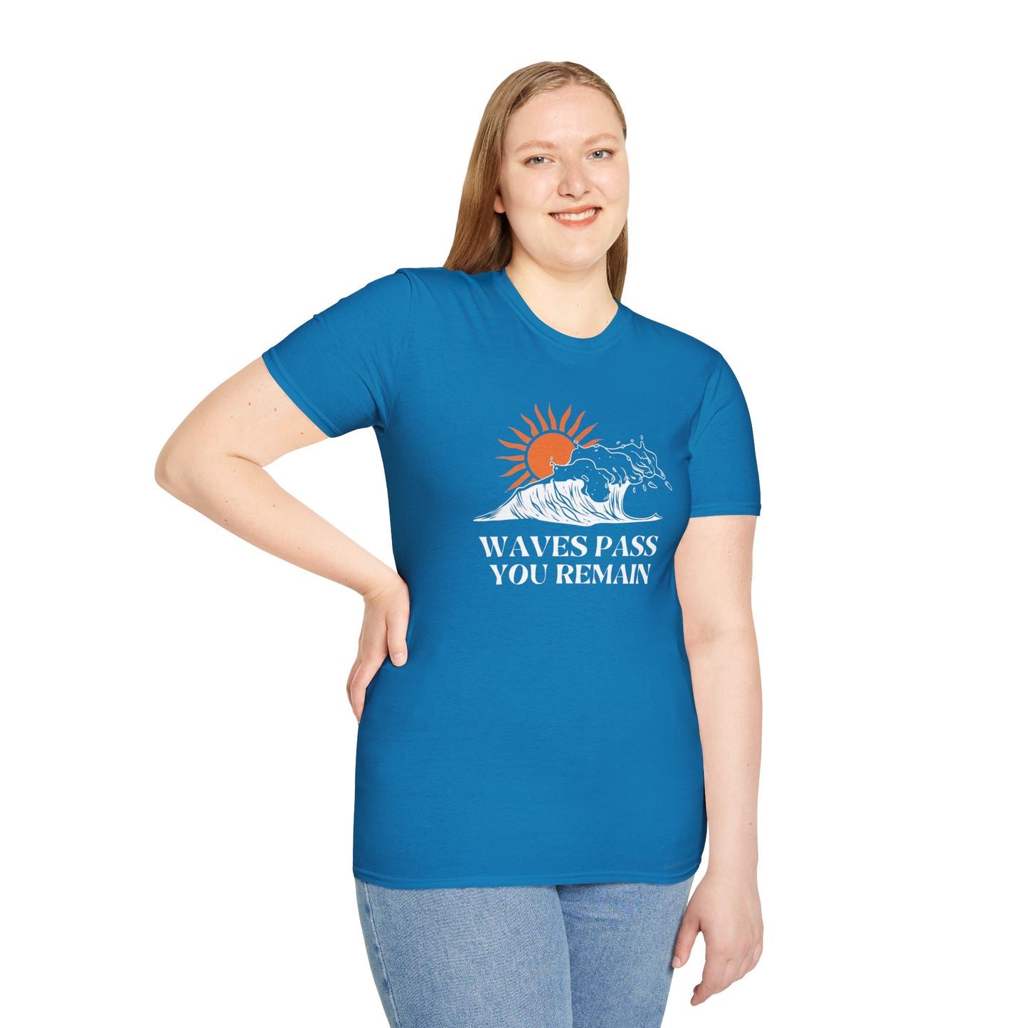Waves Pass, You Remain Tee – Ocean-Inspired Self-Care Unisex T-Shirt