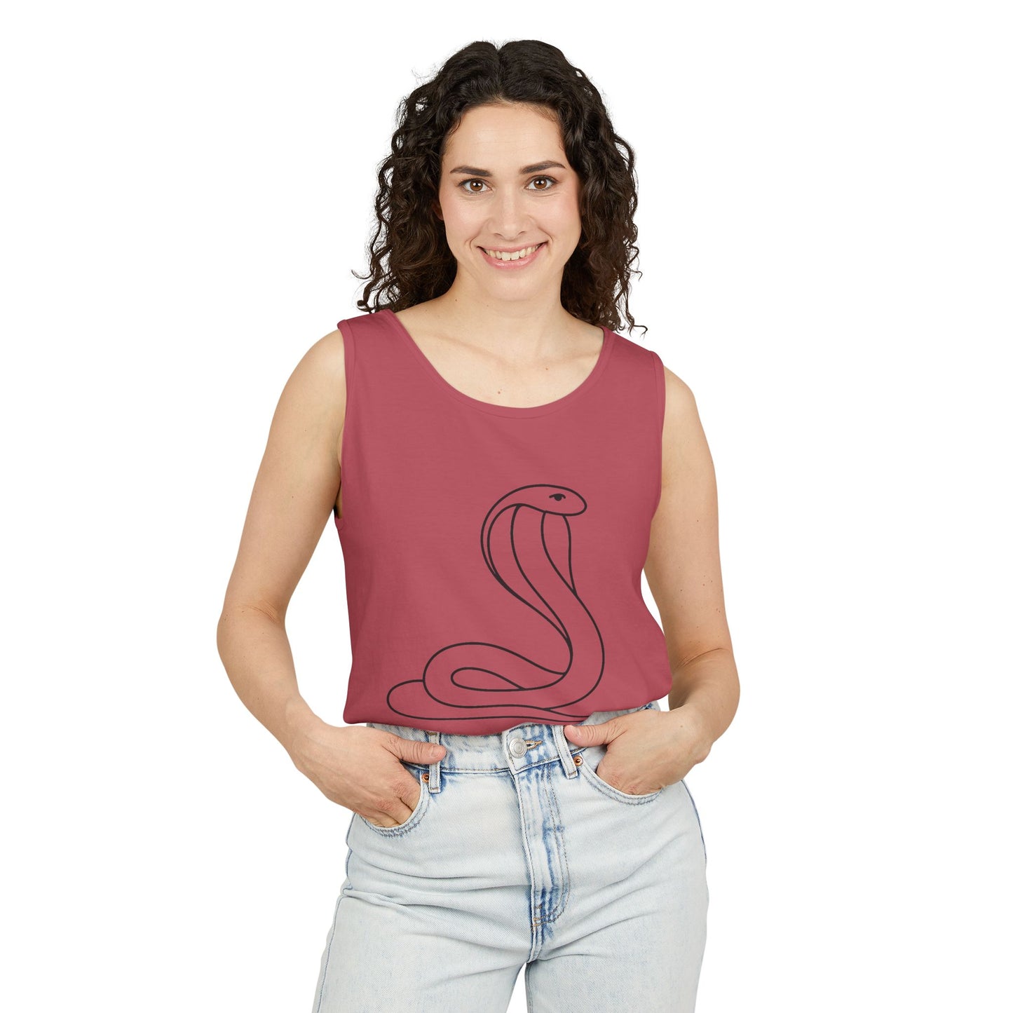 Cobra Pose Yoga Tank – Unisex Garment-Dyed Mindful Movement Top