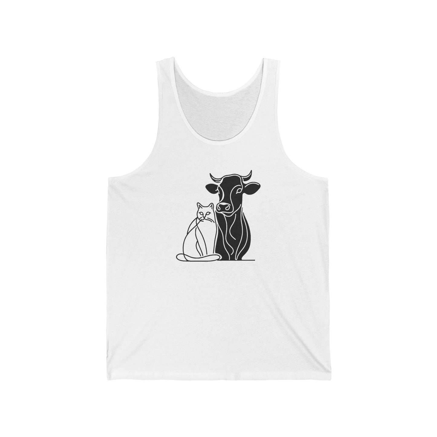 Unisex Cat-Cow Yoga Pose Jersey Tank