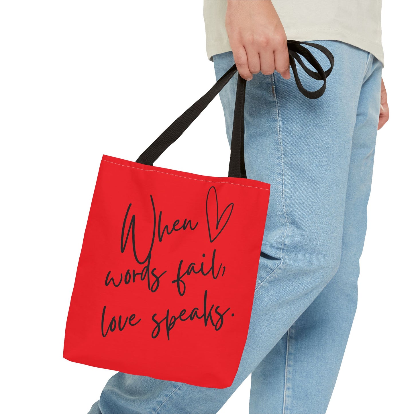 When Love Speaks Tote Bag – Valentine’s Day Inspired Carry-All