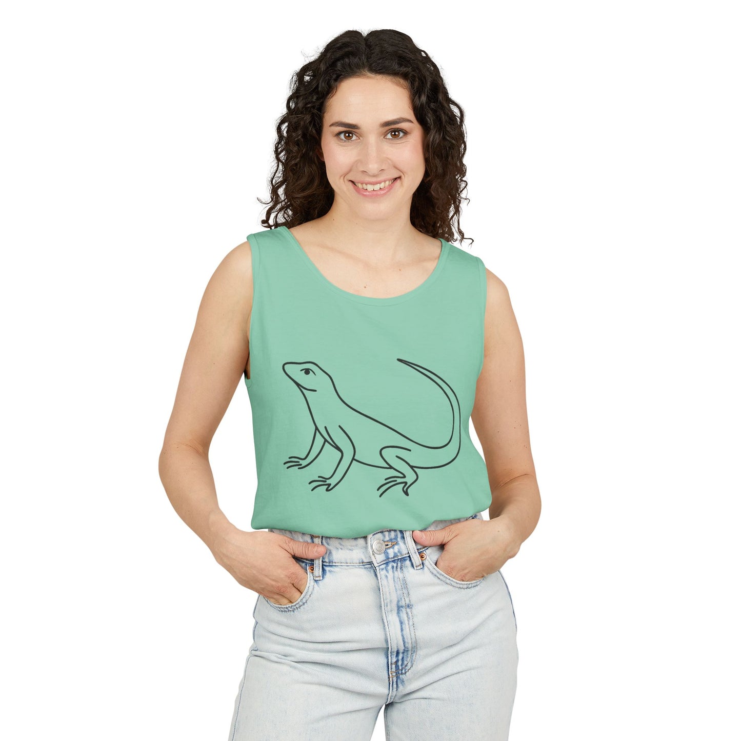 Lizard Pose Yoga Tank – Unisex Garment-Dyed Wellness Top