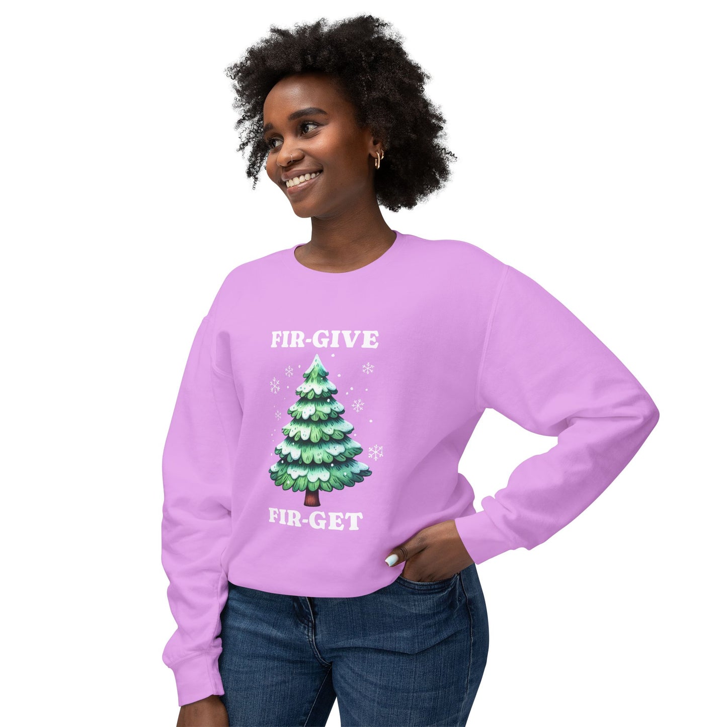 FIR-GIVE and FIR-GET Unisex Lightweight Crewneck Sweatshirt | Nine Scoops Wellness Collection