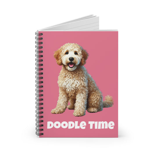 "Doodle Time" Labradoodle-Inspired Spiral Notebook – Perfect for Notes and Creativity
