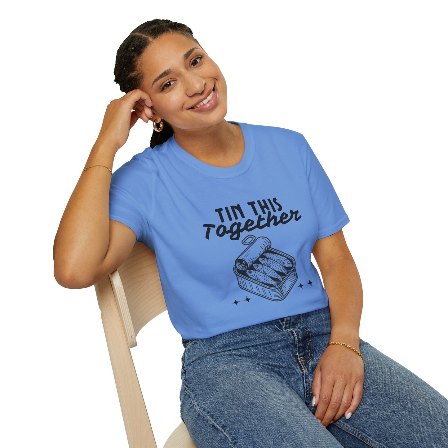 Tin This Together – Funny Sardine Unisex T-Shirt for Ocean Wellness & Plastic Pollution Awareness
