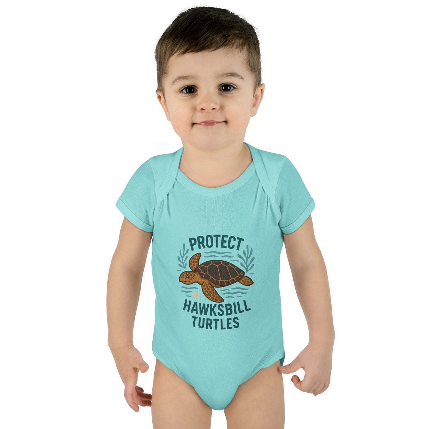 Protect Hawksbill Turtles Baby Bodysuit – Ocean Conservation Outfit