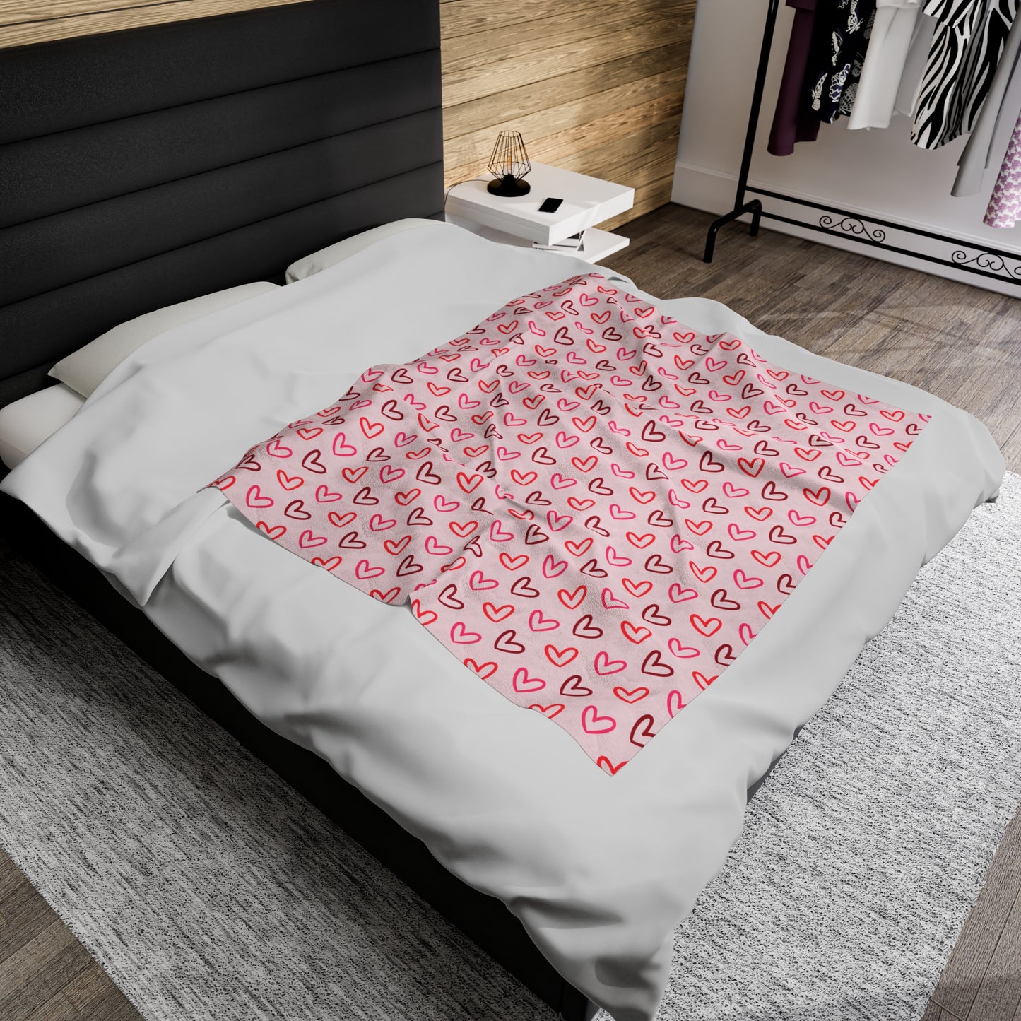 Snuggle Up, Buttercup! Valentine's Day Heart Plush Blanket