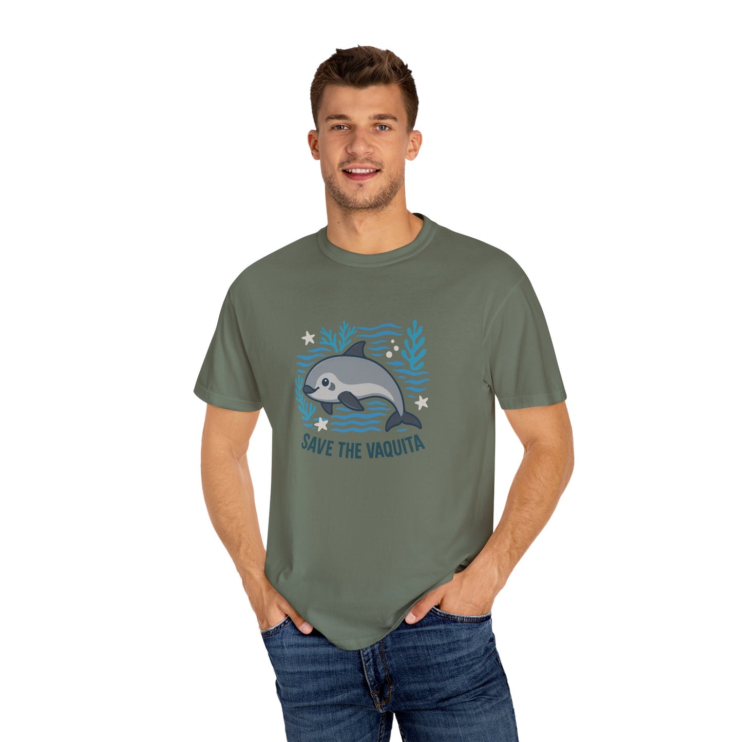 Save the Vaquita Unisex Ocean Conservation T-Shirt – Garment-Dyed Tee