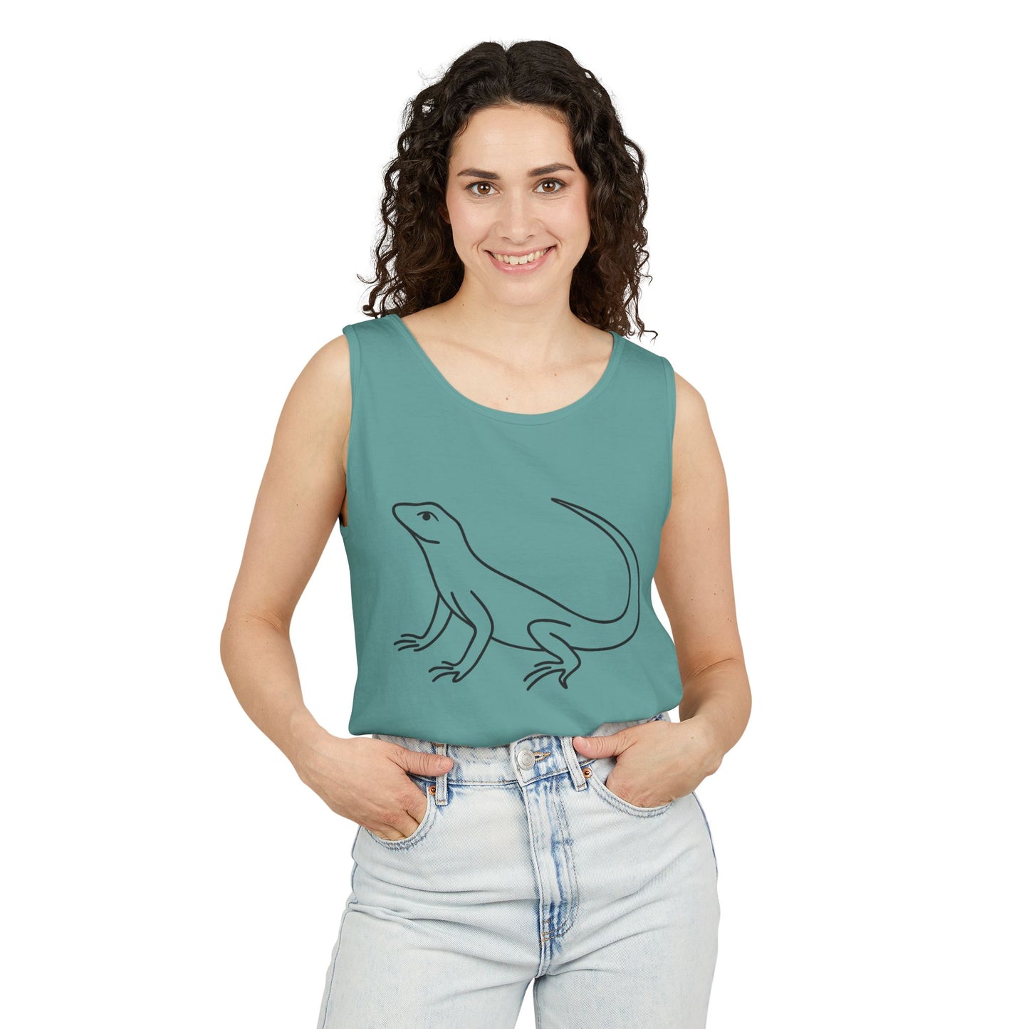 Lizard Pose Yoga Tank – Unisex Garment-Dyed Wellness Top