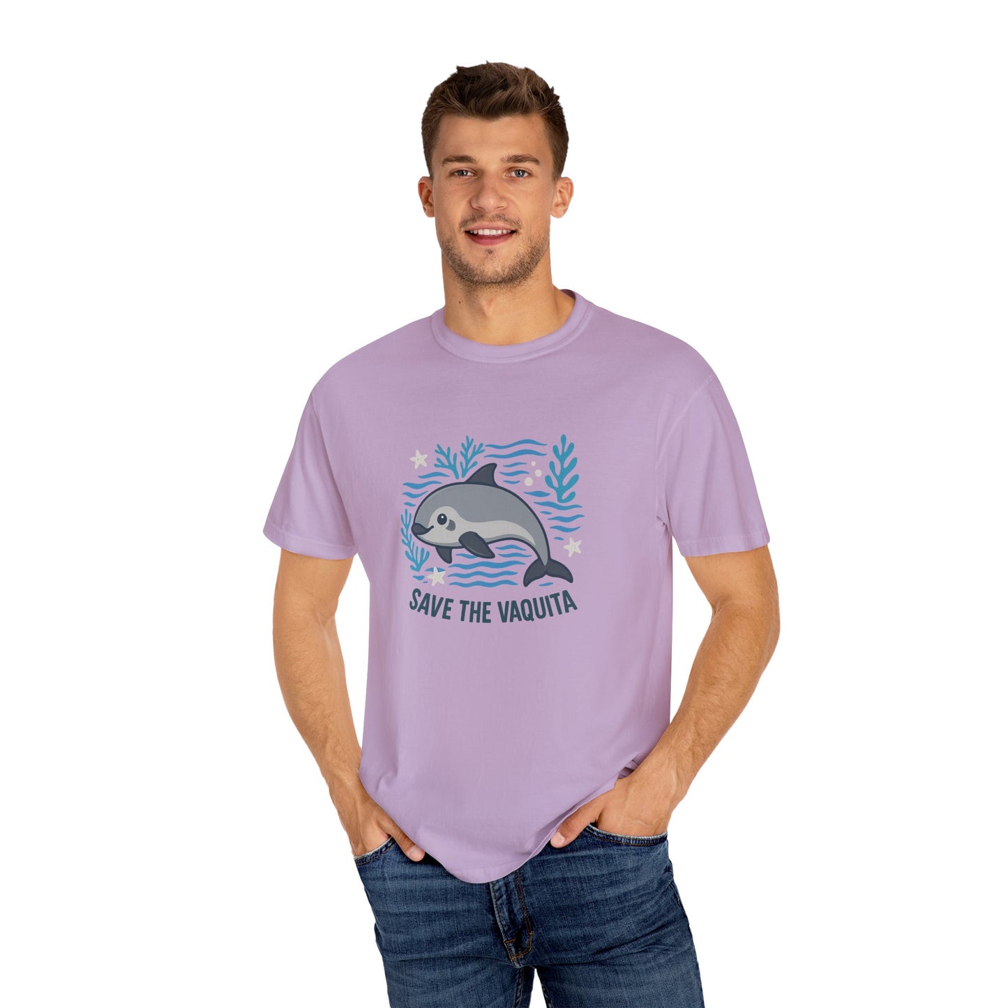 Save the Vaquita Unisex Ocean Conservation T-Shirt – Garment-Dyed Tee