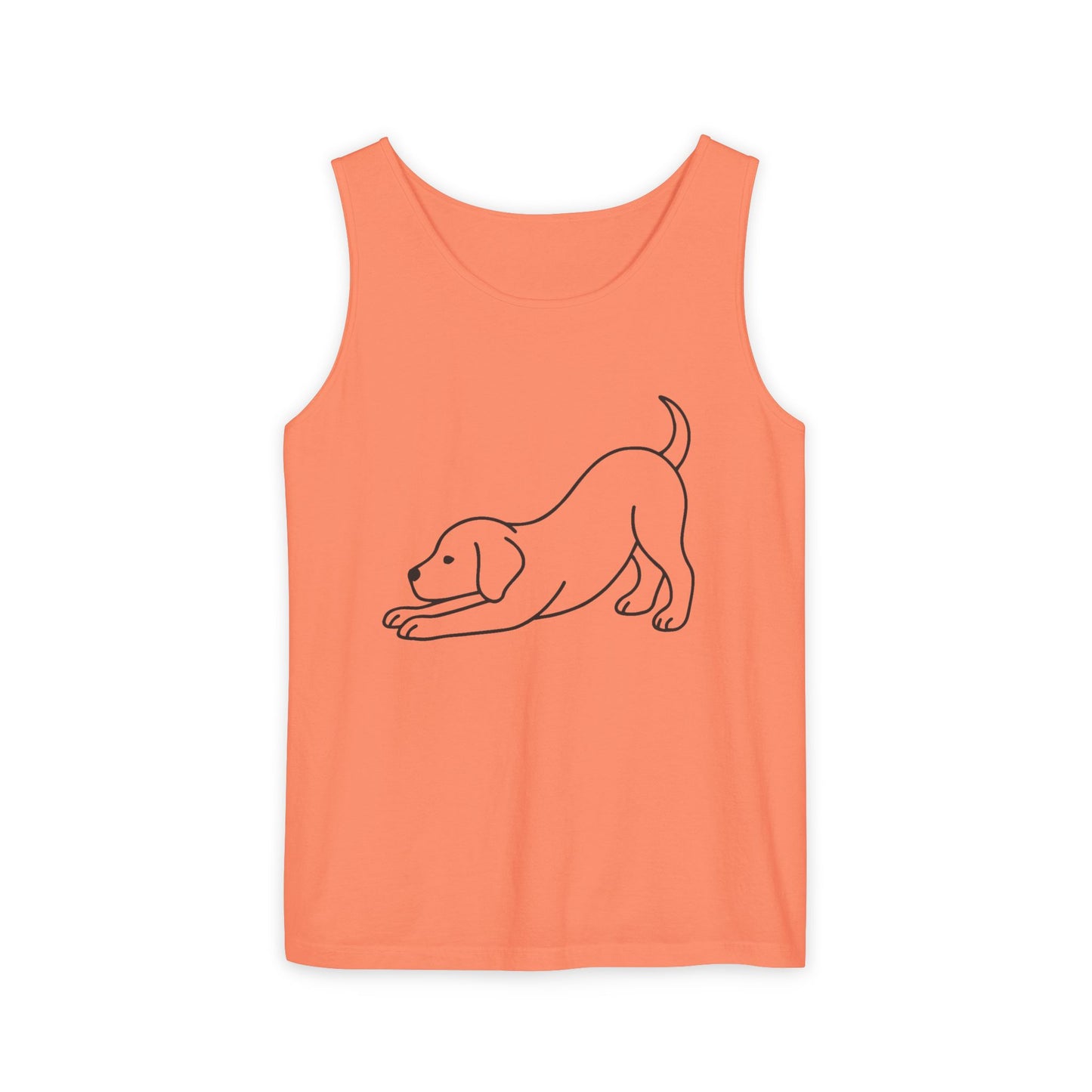 Puppy Pose Yoga Tank – Unisex Garment-Dyed Comfort Top
