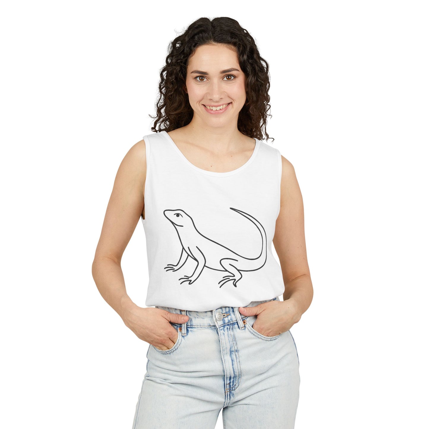 Lizard Pose Yoga Tank – Unisex Garment-Dyed Wellness Top