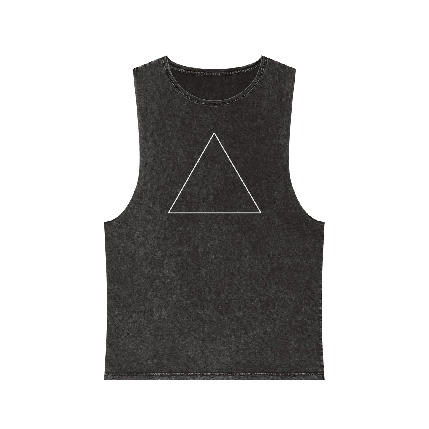 Triangle Pose Yoga Tank – Unisex Stonewash Meditation Shirt