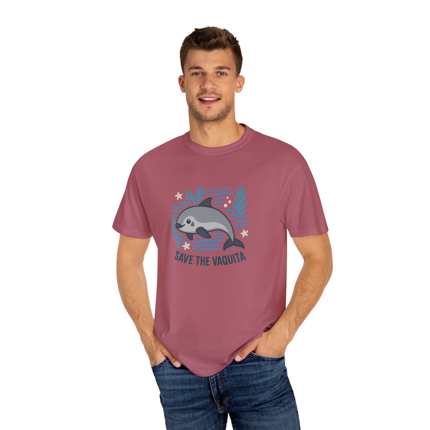 Save the Vaquita Unisex Ocean Conservation T-Shirt – Garment-Dyed Tee