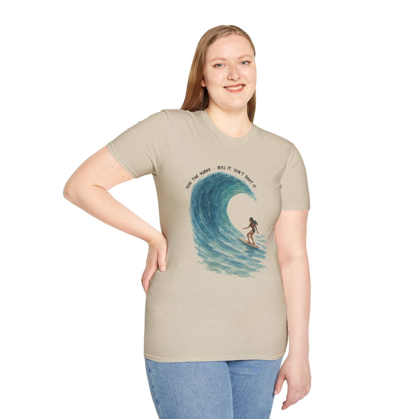 Ride the Wave Surf Tee – Mental Health & Ocean Wellness Shirt