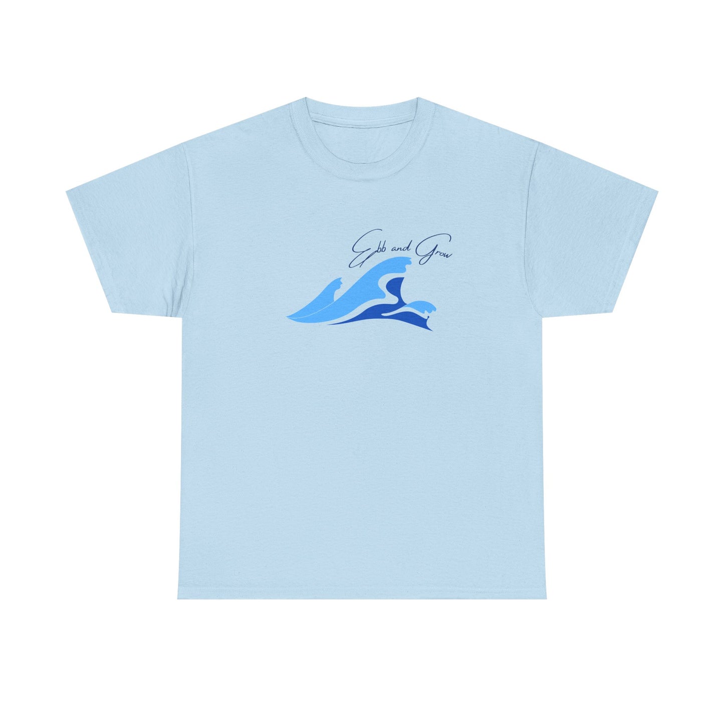 Ebb and Grow Tee – Tide-Inspired Unisex Cotton T-Shirt for Personal Growth & Ocean Wellness