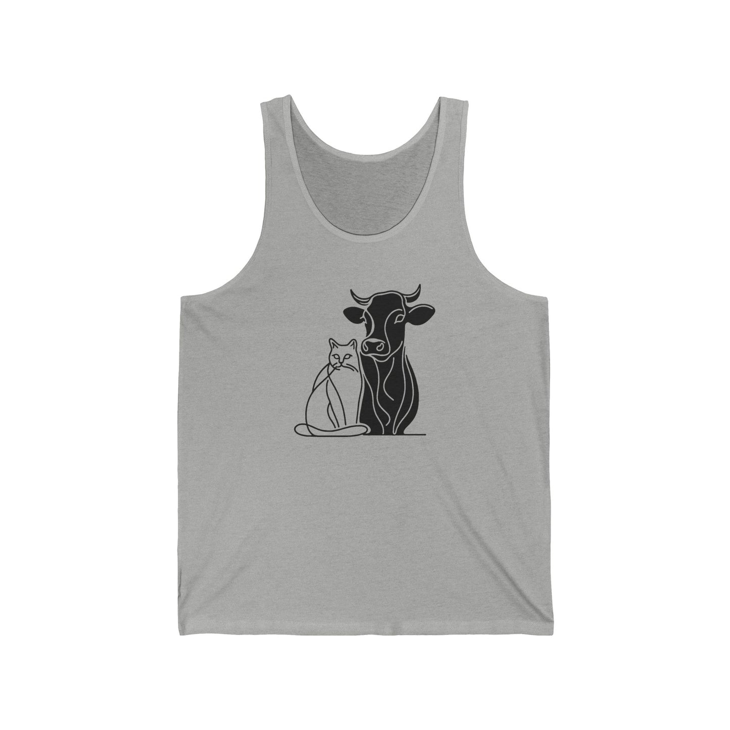 Unisex Cat-Cow Yoga Pose Jersey Tank
