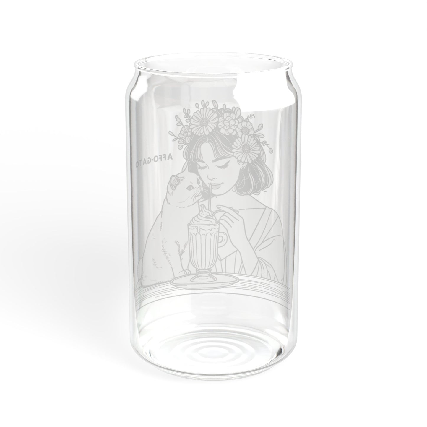 Affo-Gato 16oz Sipper Glass – For Coffee and Cat Lovers
