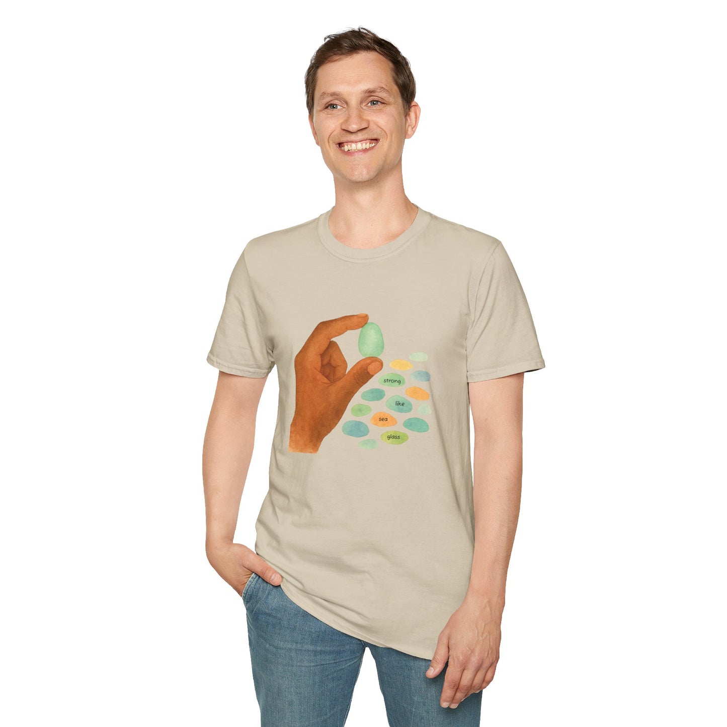 Strong Like Sea Glass Tee – Inner Strength & Ocean Kindness T-Shirt
