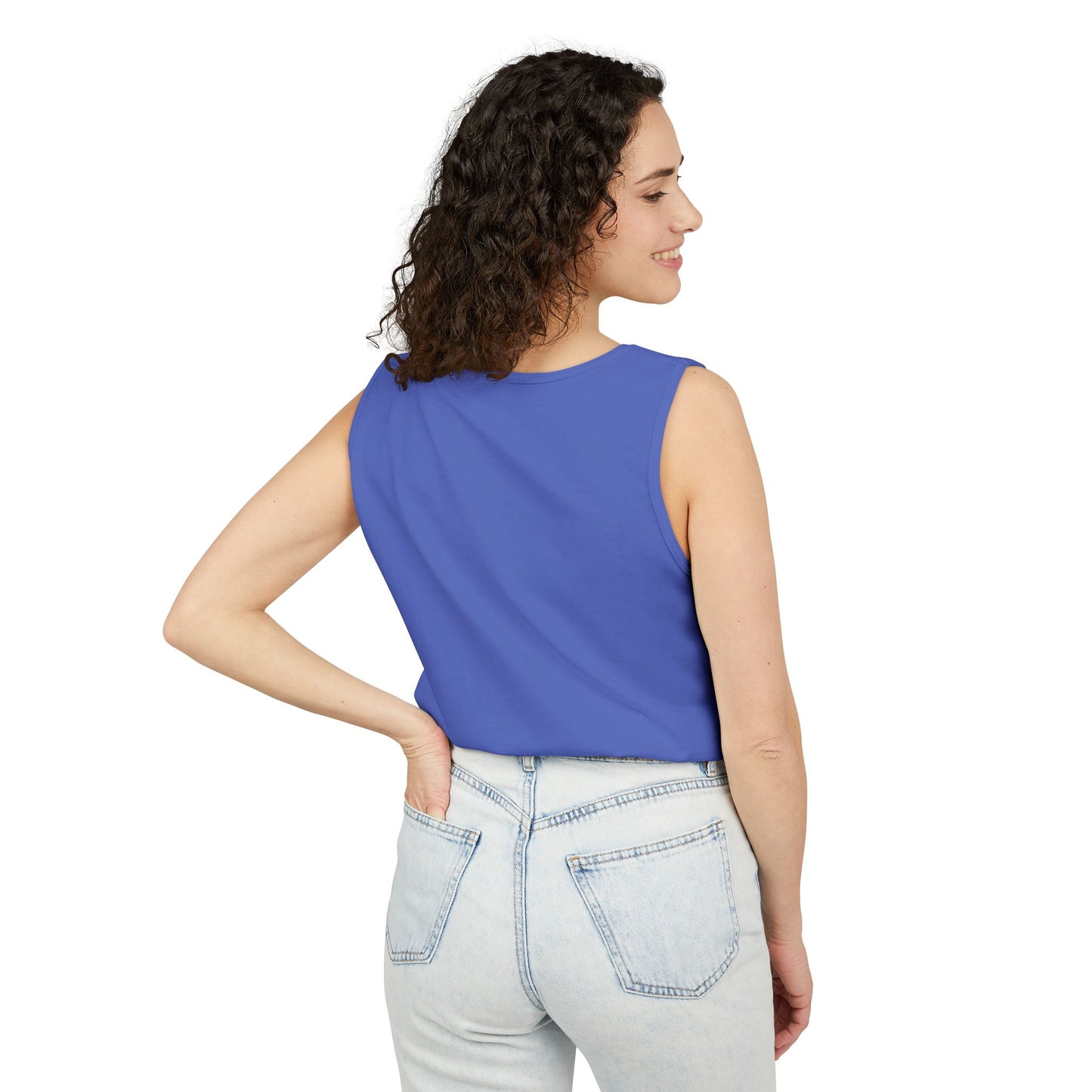 Puppy Pose Yoga Tank – Unisex Garment-Dyed Comfort Top
