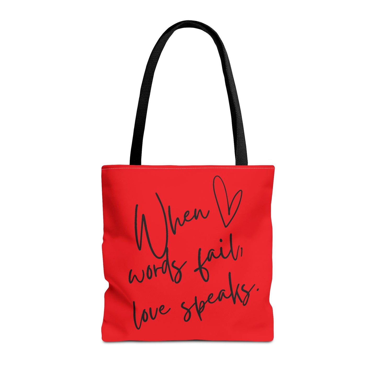 When Love Speaks Tote Bag – Valentine’s Day Inspired Carry-All