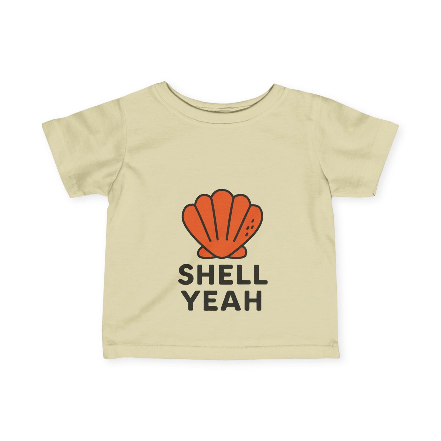 Shell Yeah Infant Tee – Beach-Themed Baby Shirt Supporting Ocean Cleanup