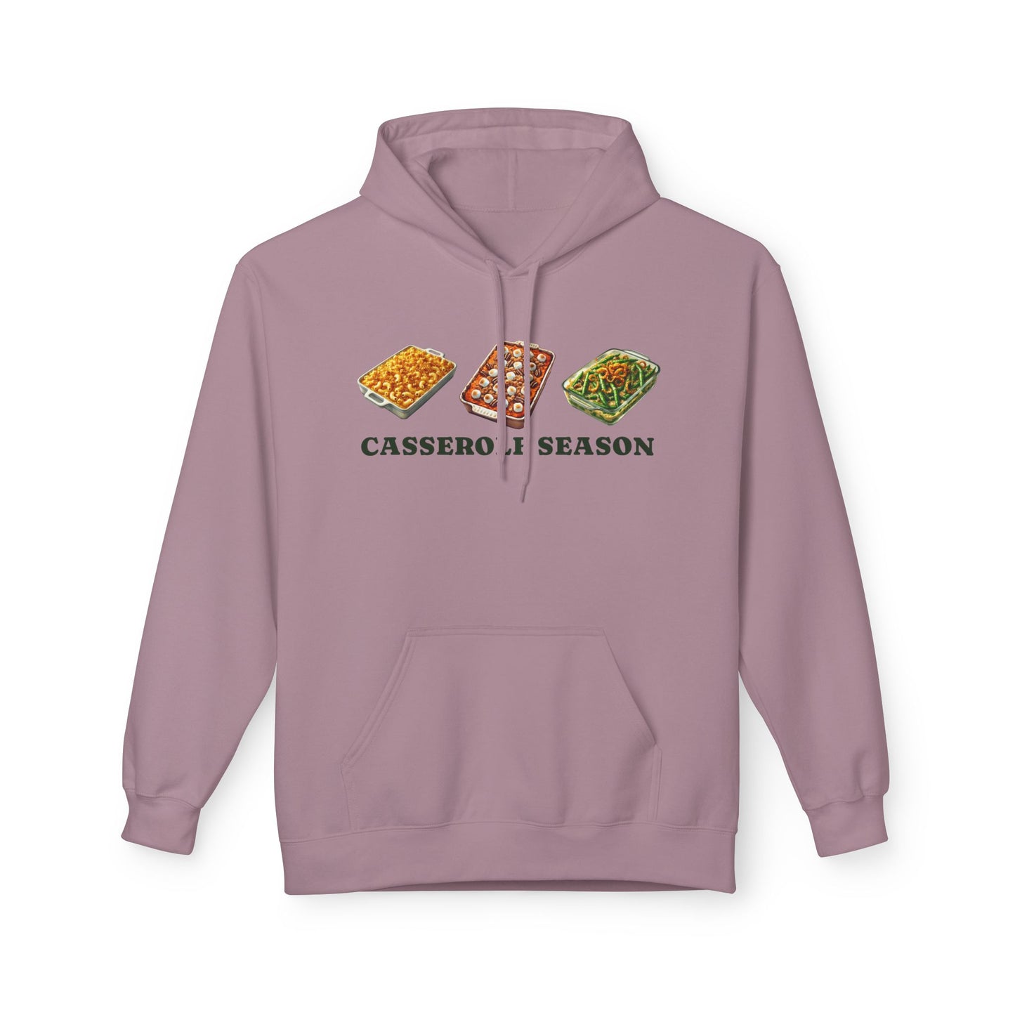 Casserole Season Hoodie – Cozy Holiday Meal-Inspired Unisex Fleece Hoodie | Nine Scoops
