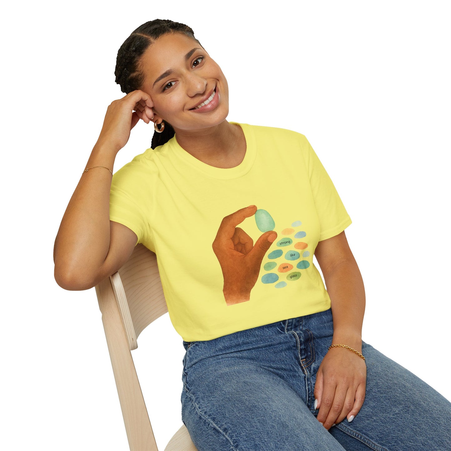 Strong Like Sea Glass Tee – Inner Strength & Ocean Kindness T-Shirt