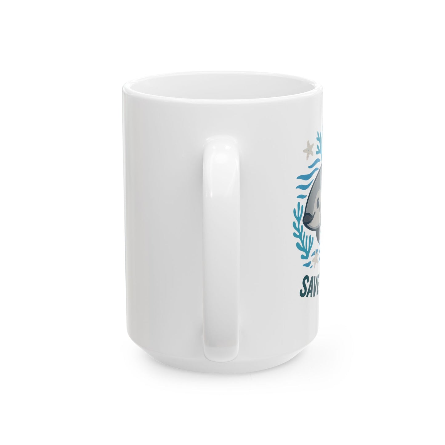 Save the Vaquita Ceramic Mug – Cute Ocean Animal Coffee Cup (11oz / 15oz)