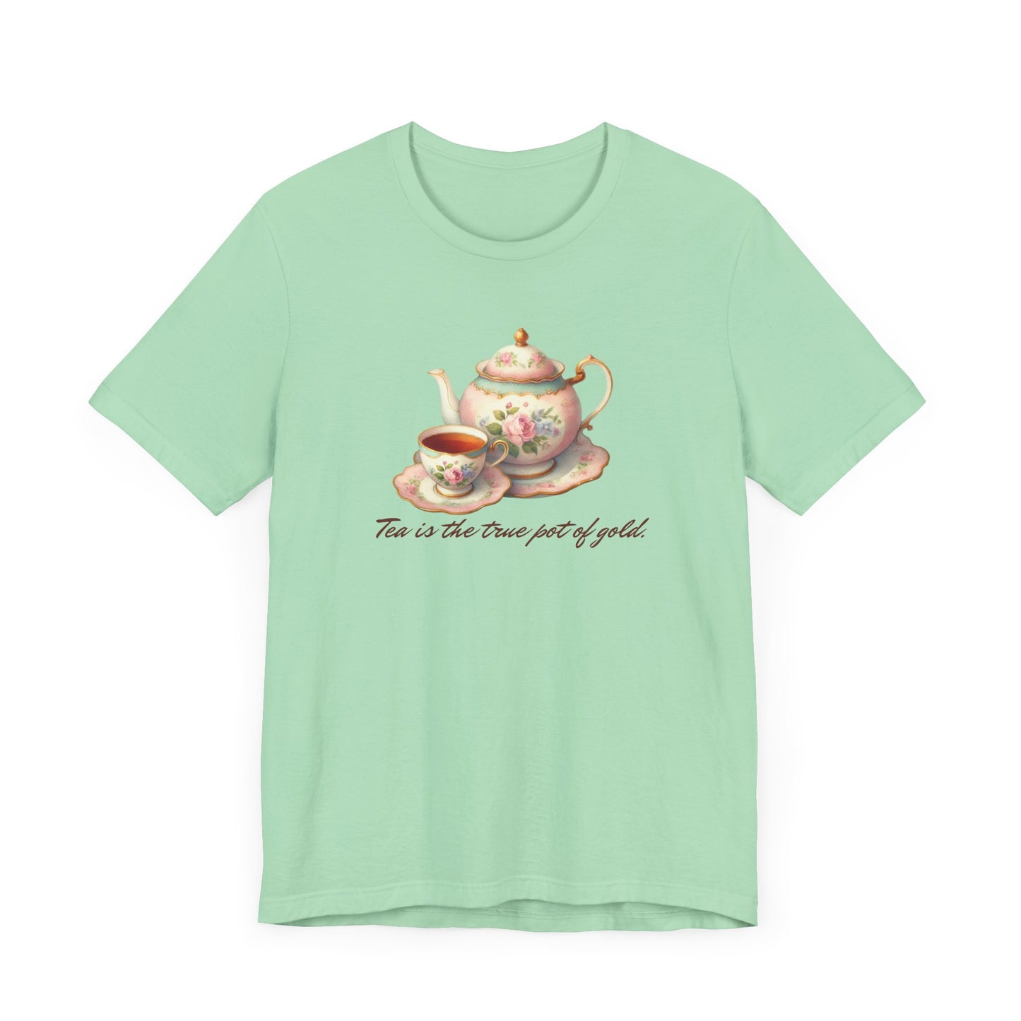 Tea is the True Pot of Gold – St. Patrick’s Day Oscar Wilde-Inspired Unisex T-Shirt ☕🍀✨