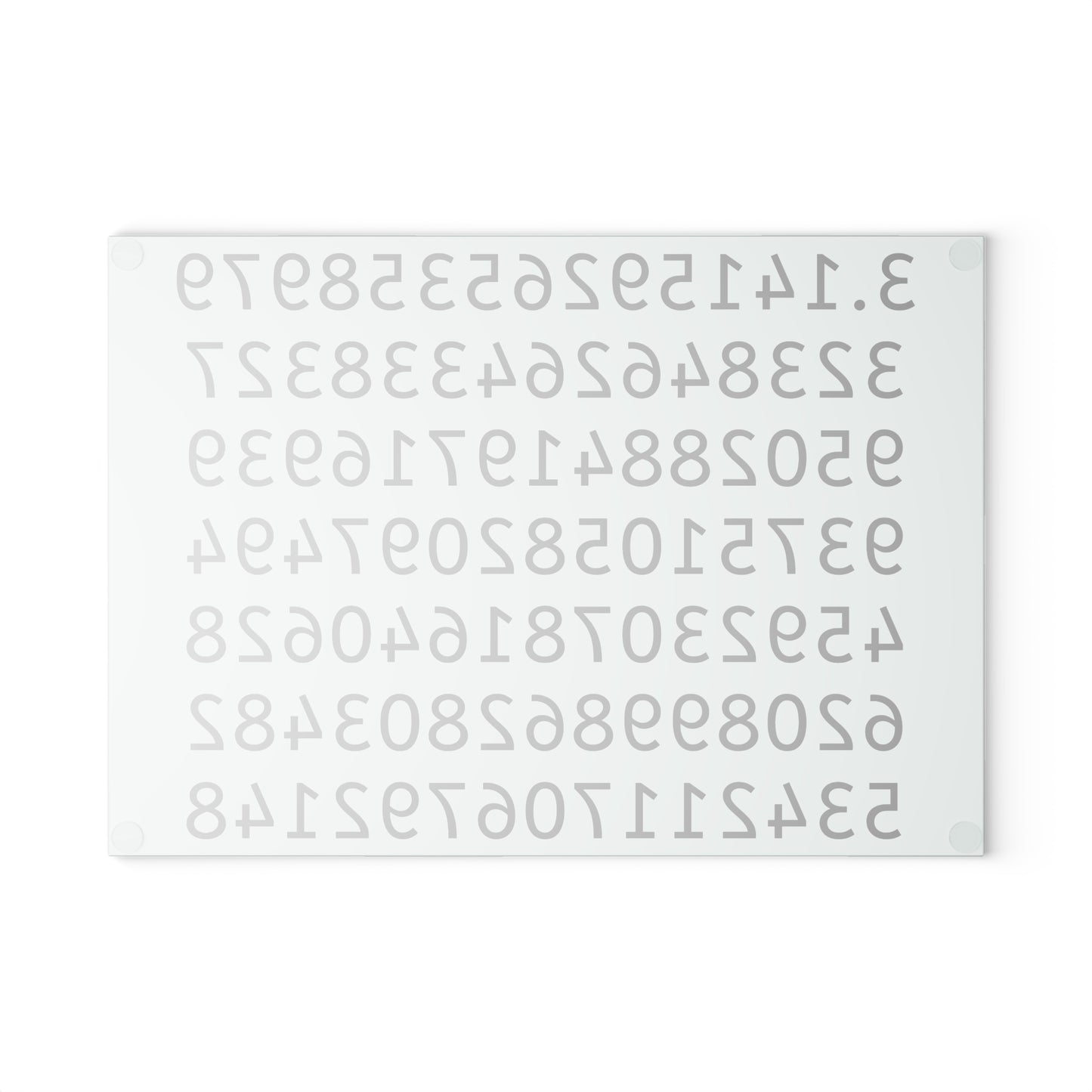 Pi-Themed Glass Cutting Board – Math Lover’s Kitchen Essential with the First 105 Digits of Pi