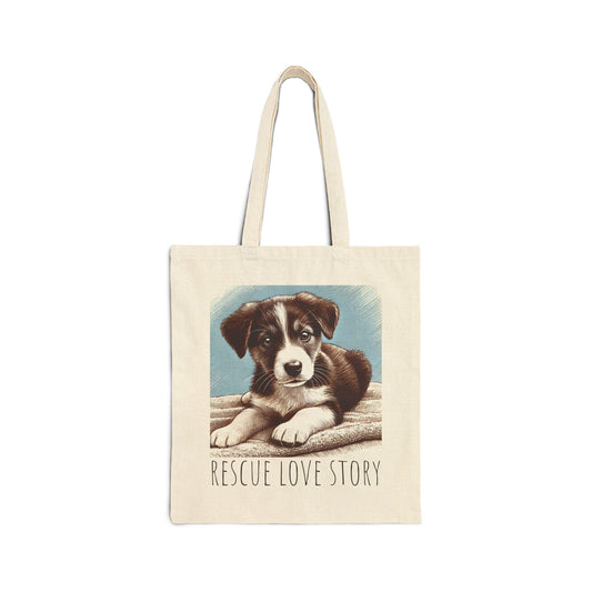 Rescue Love Story Tote Bag – Promote Pet Adoption and Community Wellness