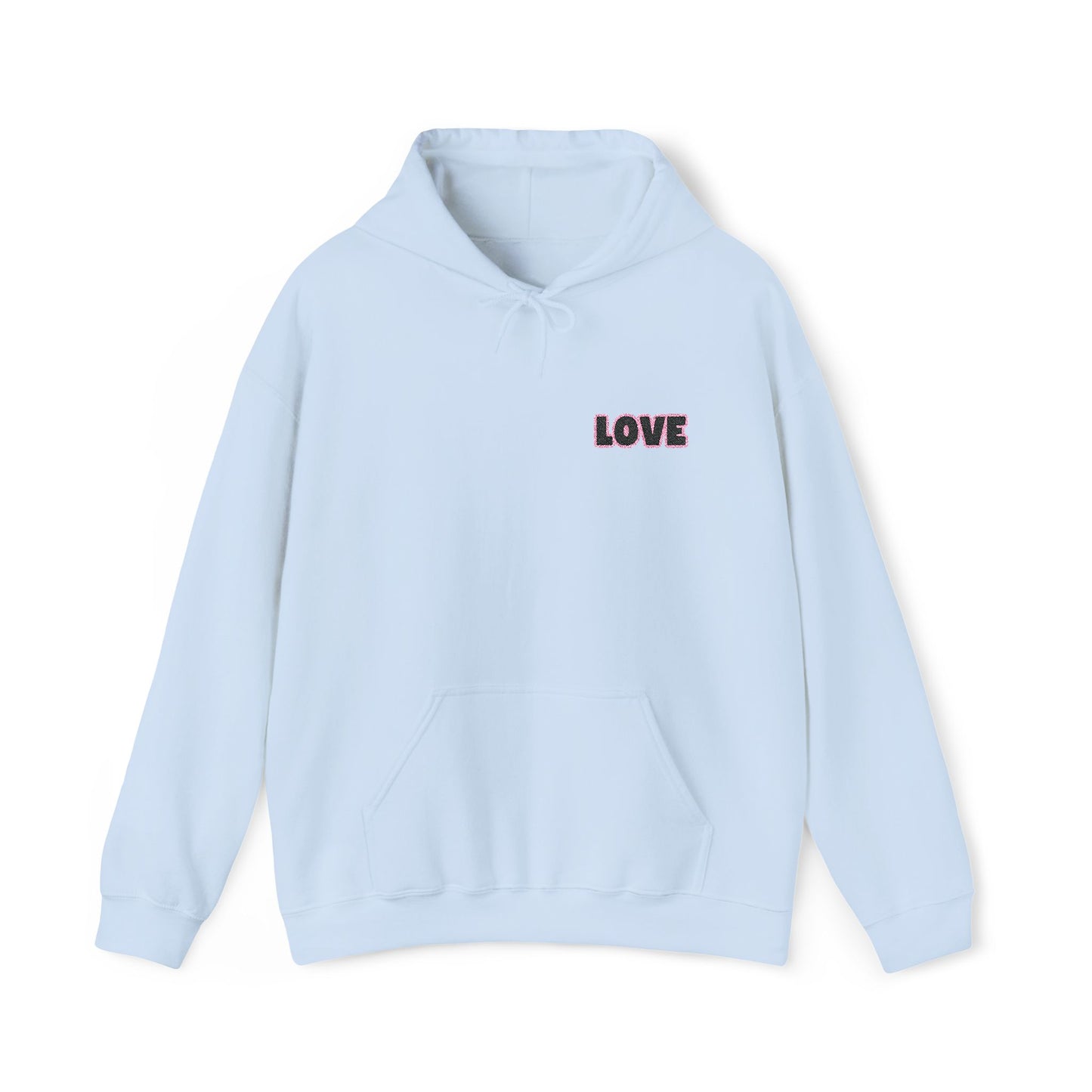 Unisex Heavy Blend™ Hooded Sweatshirt – Valentine’s Day Love Embroidered Hoodie