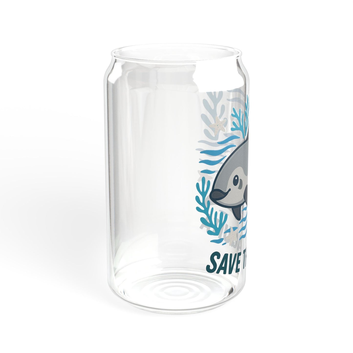 Save the Vaquita – 16oz Sipper Glass for Ocean Lovers