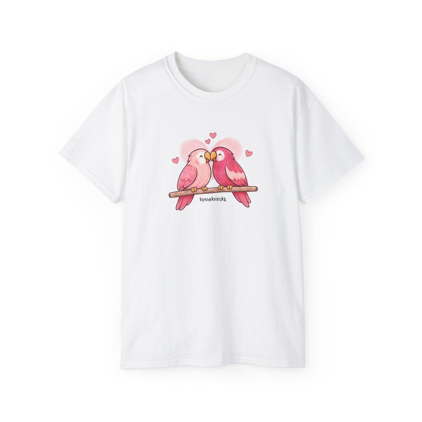 Valentine Lovebirds T-Shirt — Pair of Parrots 'Lovebirds' Tee