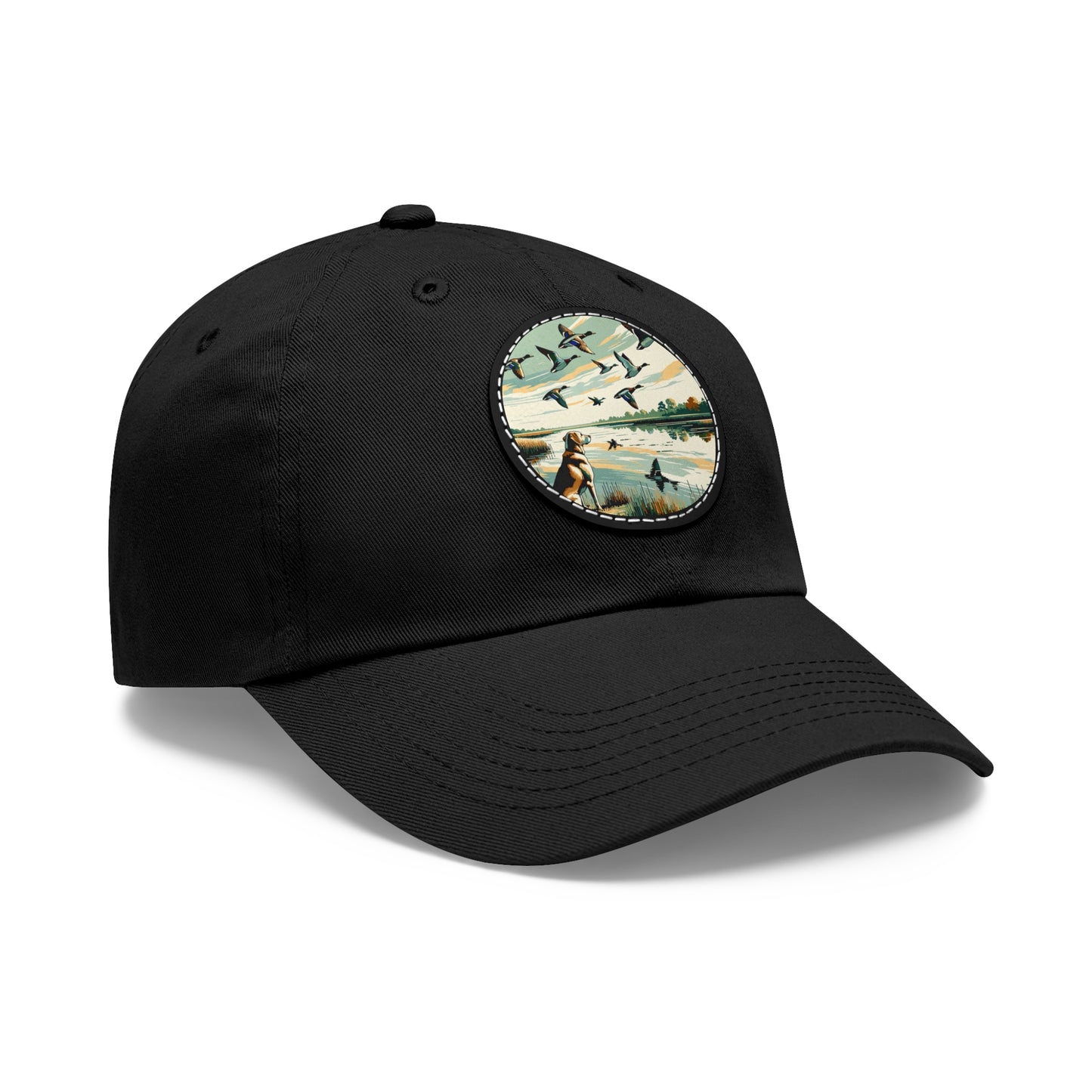 Lakeside Lab Cap – Hat with Leather Patch (Round)