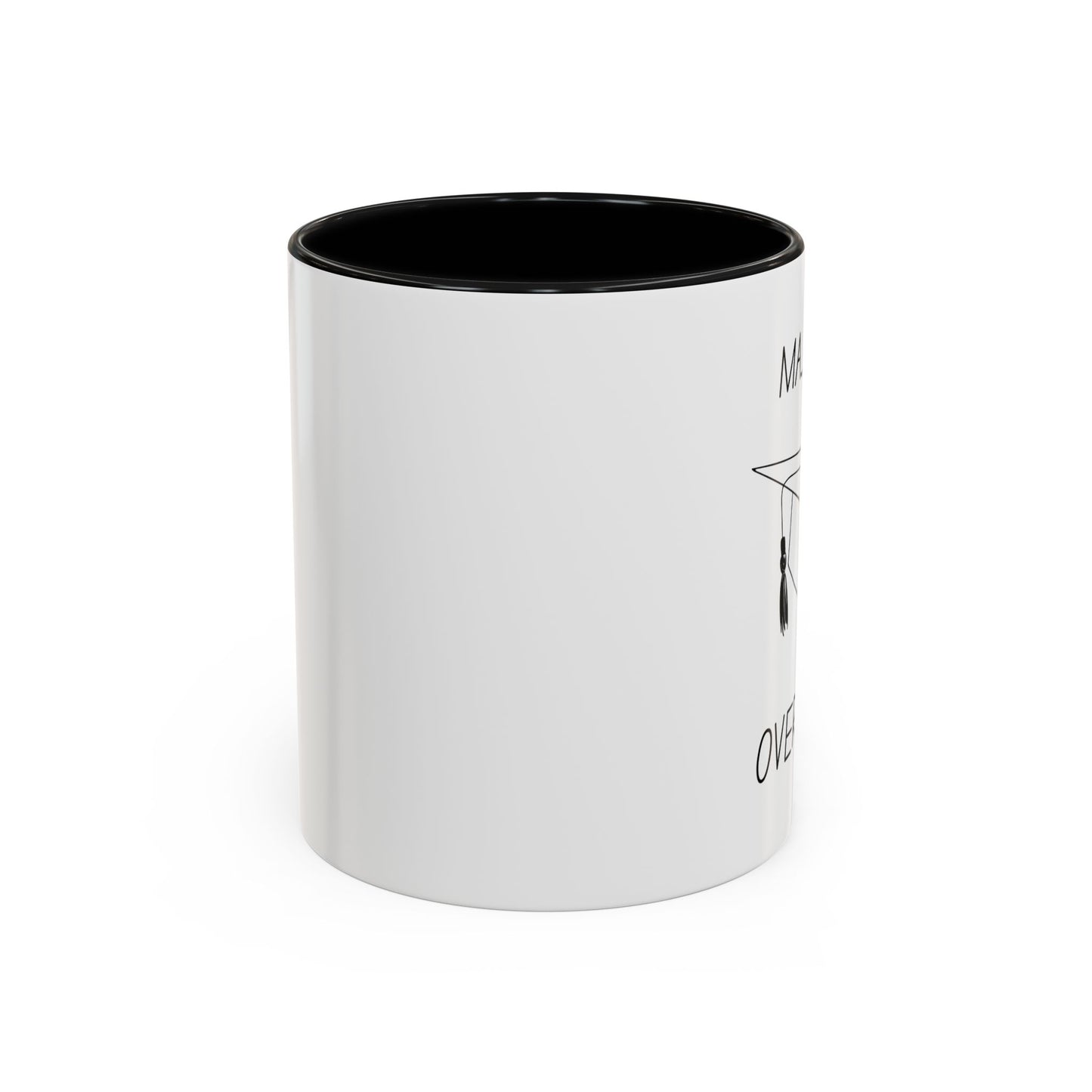 Majored in Overthinking Graduation Mug – Funny Accent Coffee Mug for Liberal Arts Grads