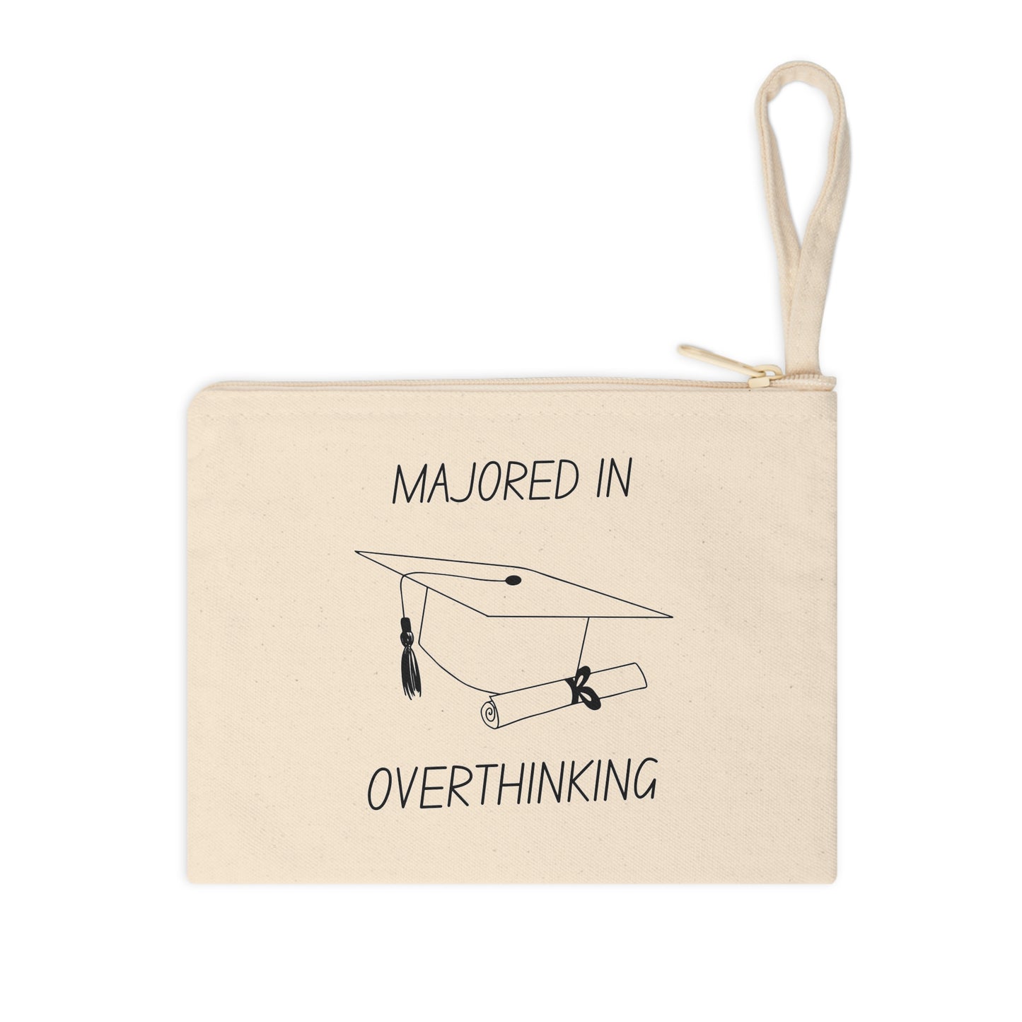 Majored in Overthinking – Funny Graduation Zipper Pouch for Liberal Arts Grads