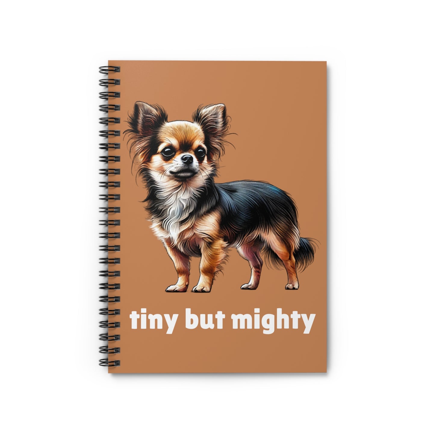 "Tiny But Mighty" Chihuahua-Inspired Spiral Notebook – Small Size, Big Spirit