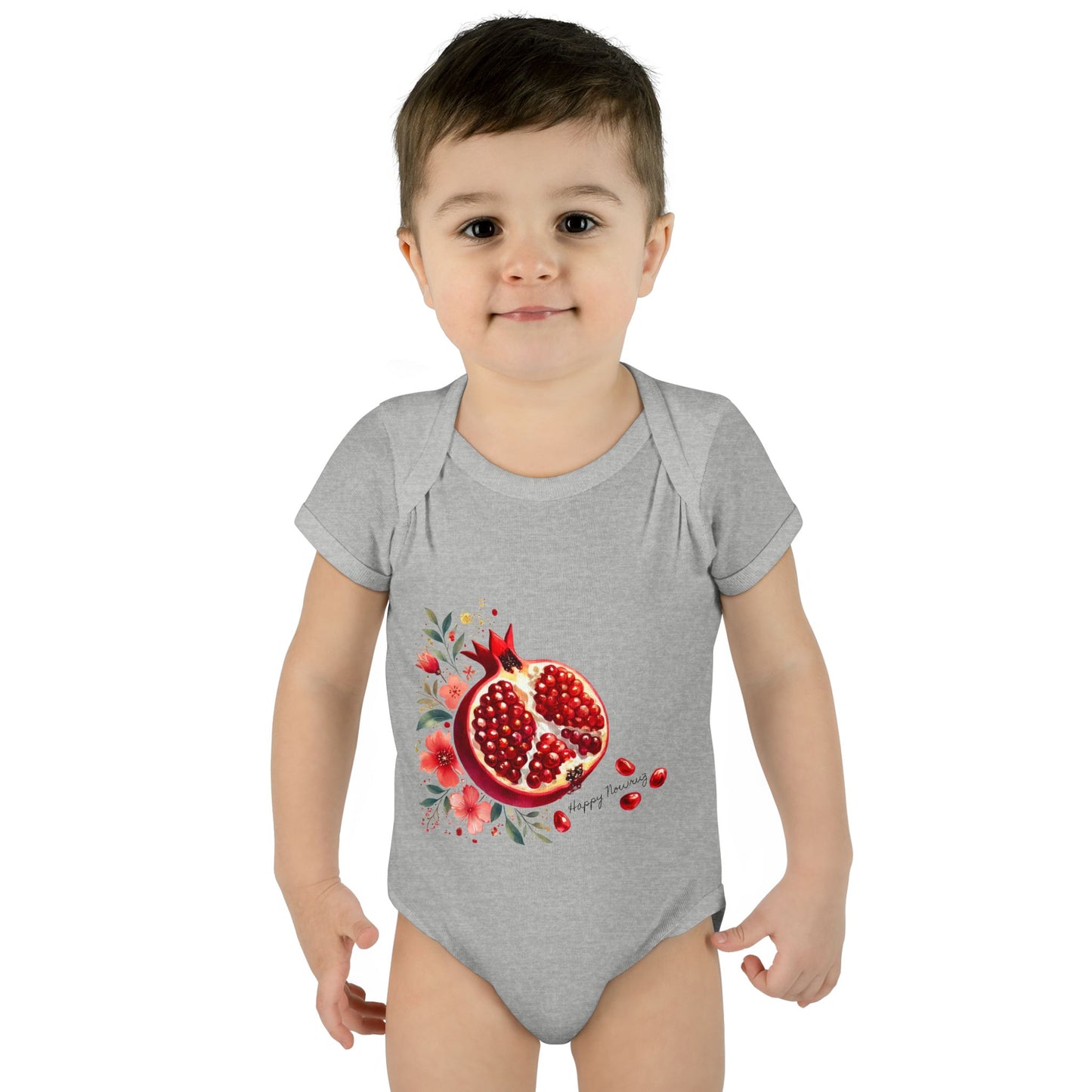 Nowruz Pomegranate Baby Bodysuit – Persian New Year Infant Outfit