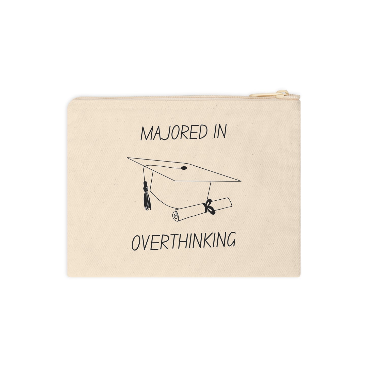 Majored in Overthinking – Funny Graduation Zipper Pouch for Liberal Arts Grads