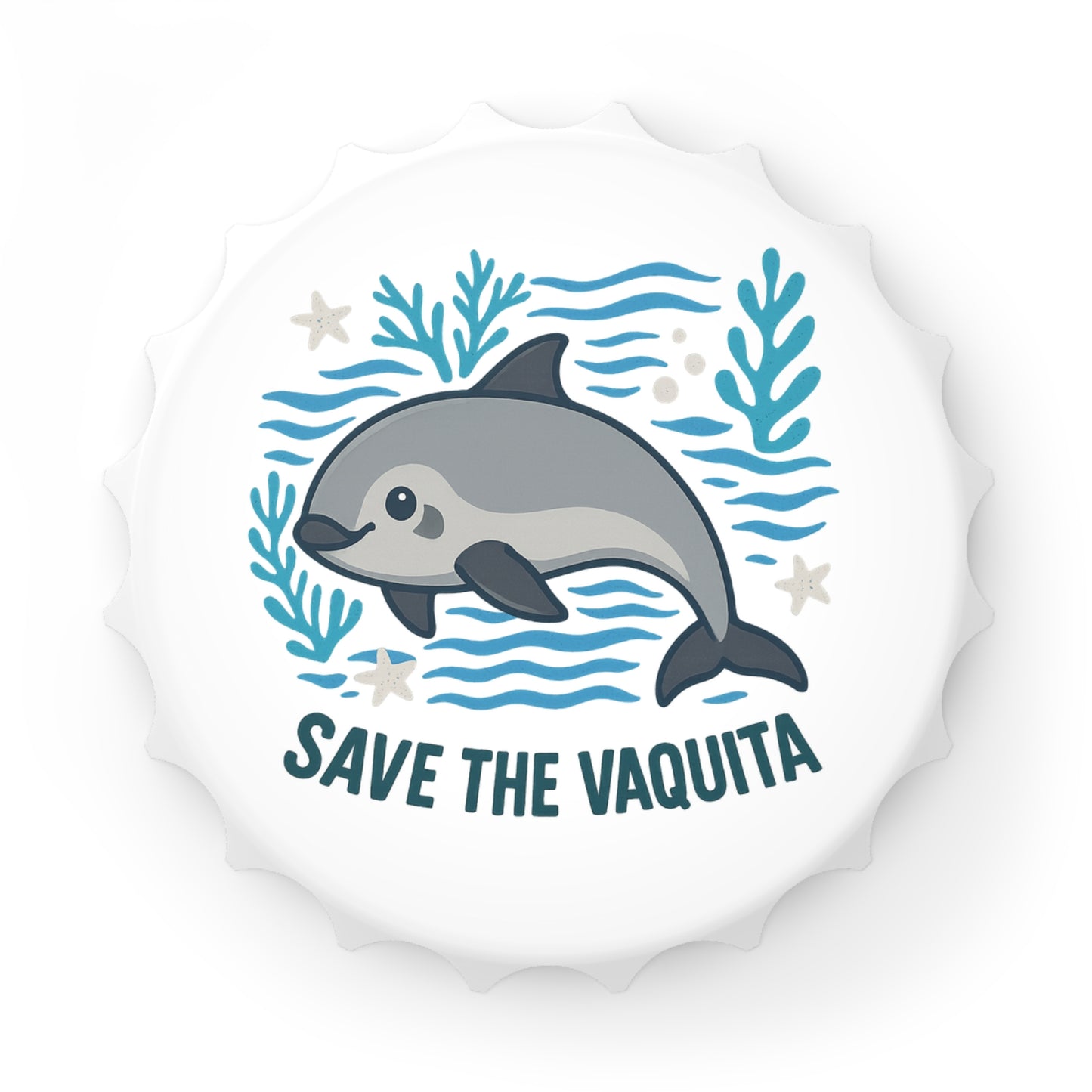 Save the Vaquita Bottle Opener – Cute Marine Life Bar Tool with Ocean Design