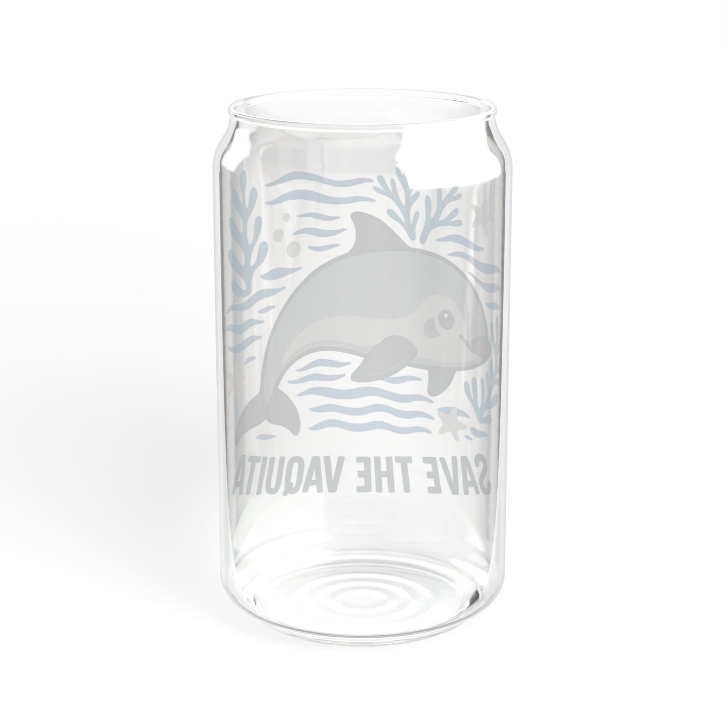 Save the Vaquita – 16oz Sipper Glass for Ocean Lovers