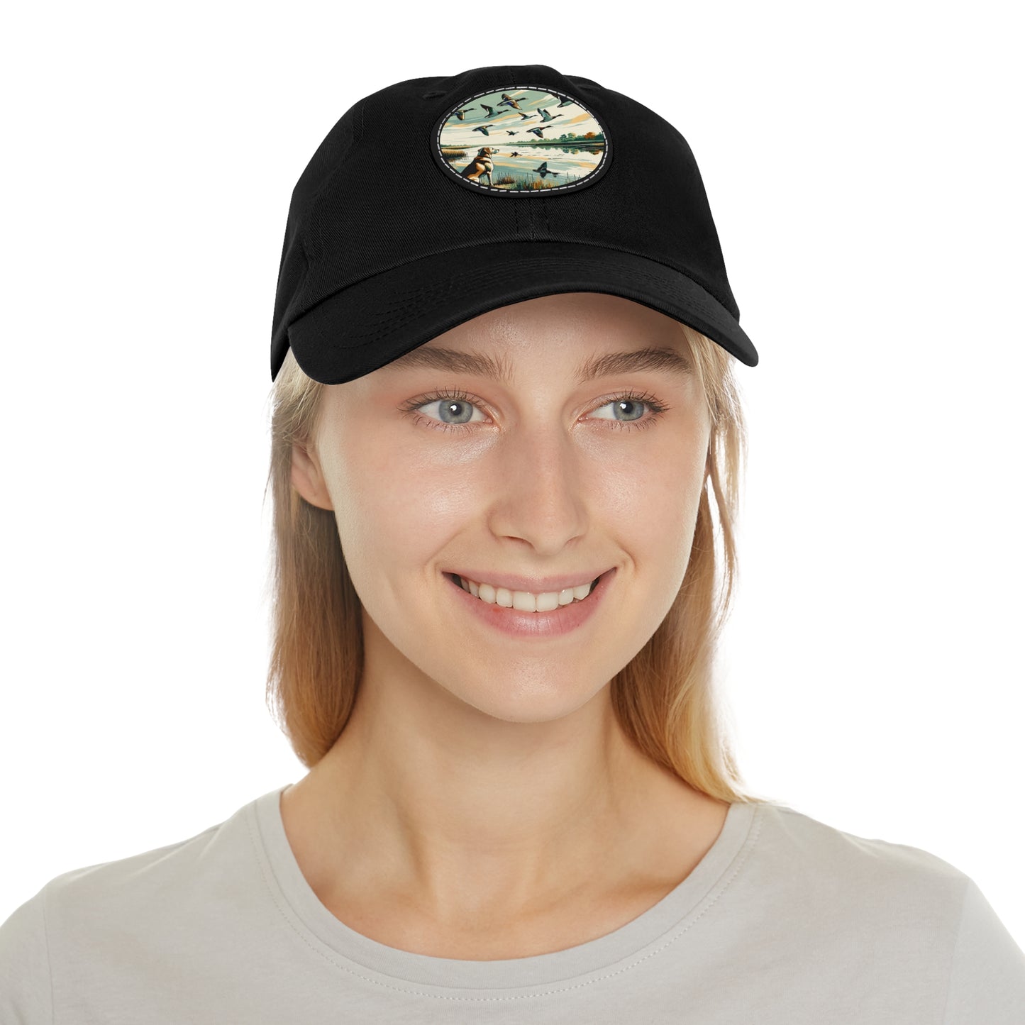 Lakeside Lab Cap – Hat with Leather Patch (Round)